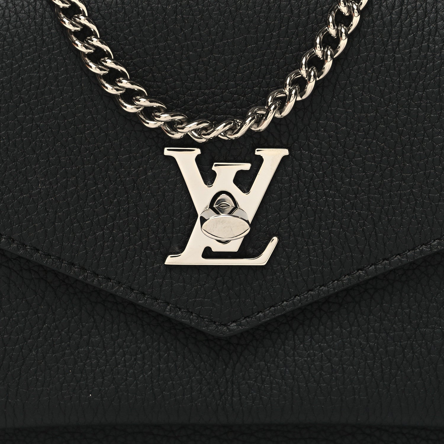 Louis Vuitton Soft Calfskin My Lockme Chain Pochette Black 8 of 11
