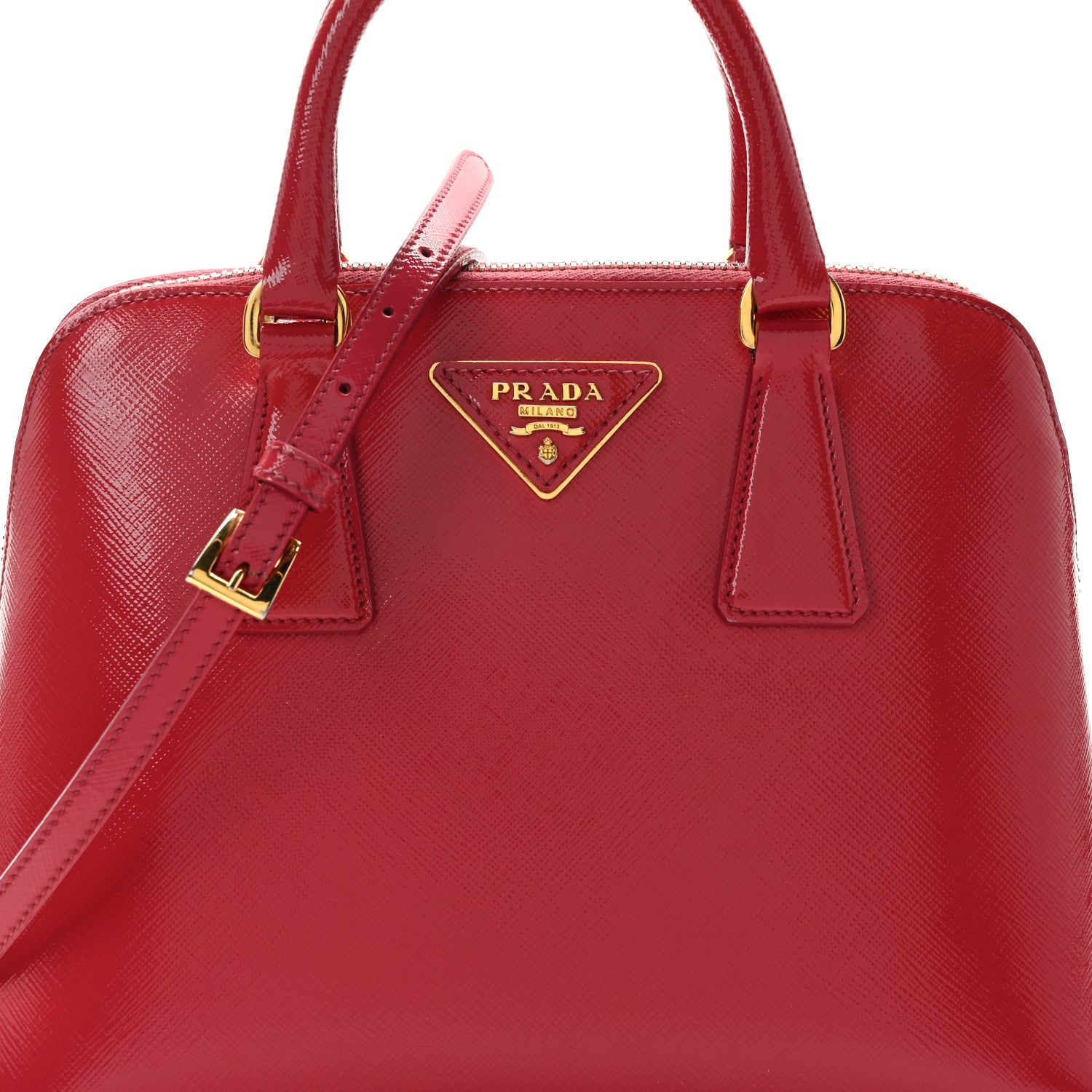 Prada Saffiano Lux Small Promenade Tote Cerise 7 of 11