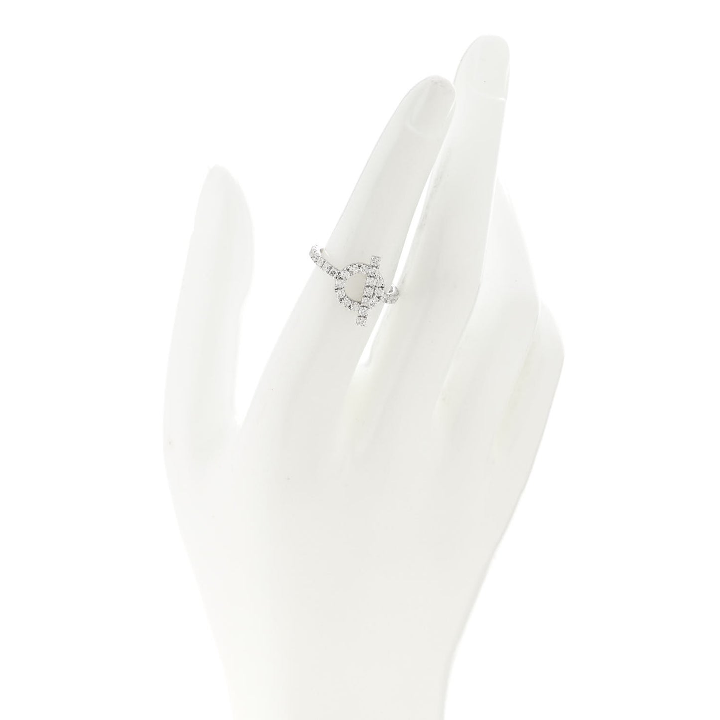 18K White Gold Diamond Finesse Ring 53 6.25