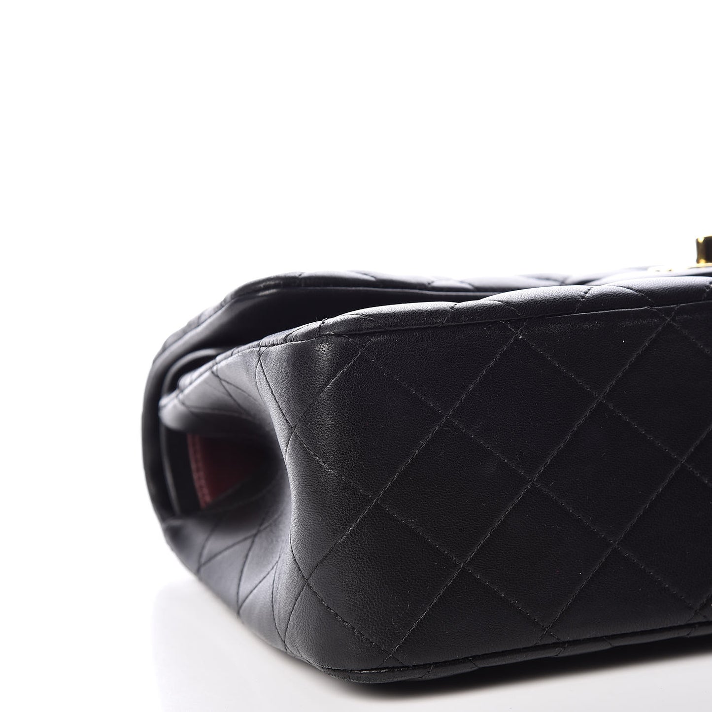 Lambskin Quilted Jumbo Double Flap Black