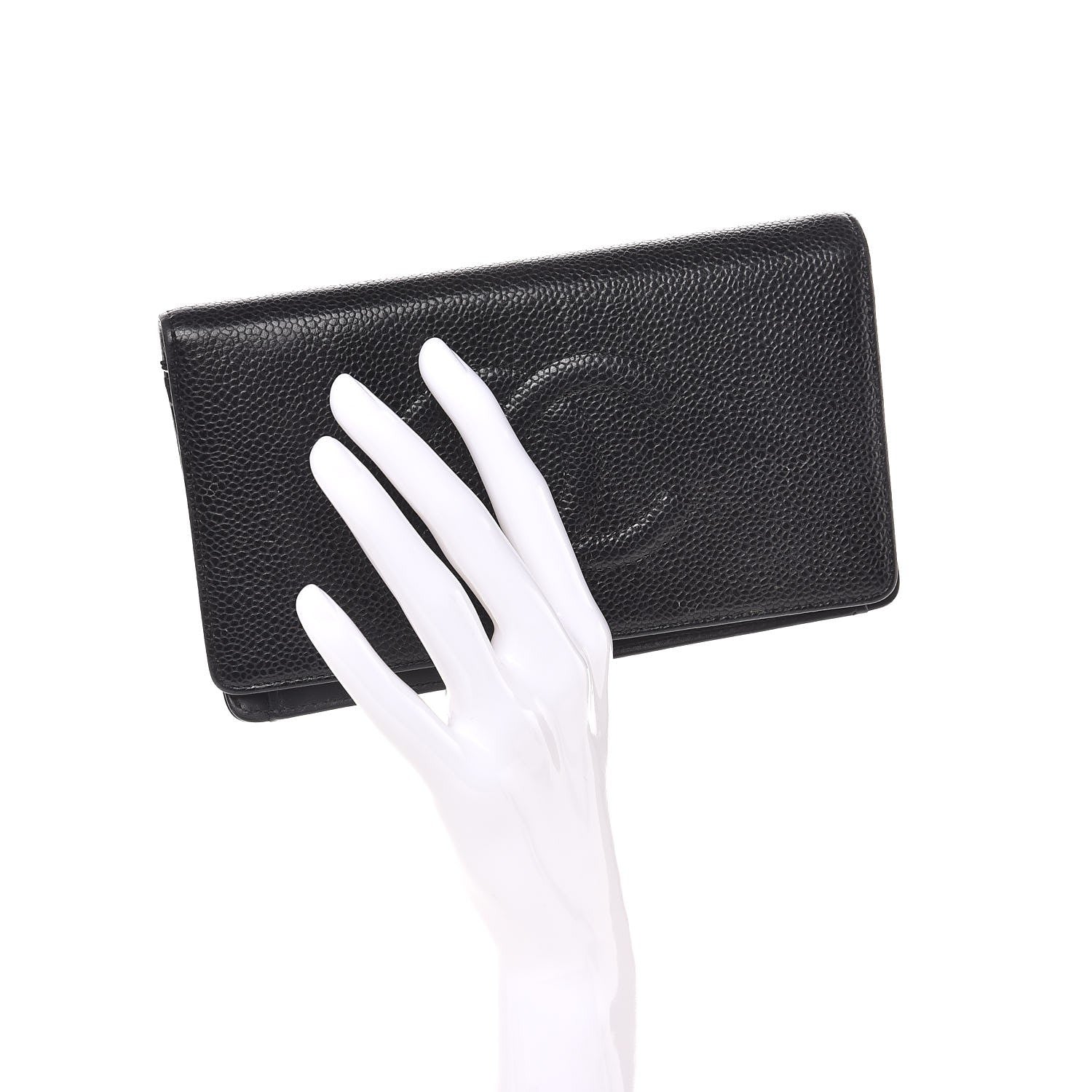 Chanel Caviar Timeless CC Yen Wallet Black 2 of 9