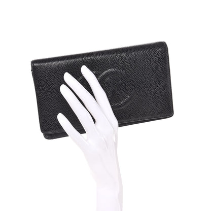 Chanel Caviar Timeless CC Yen Wallet Black 2 of 9