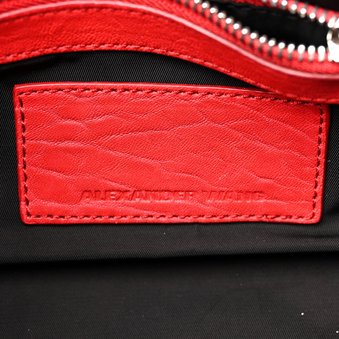 Pebbled Lambskin Mini Rockie Red Rhodium Hardware