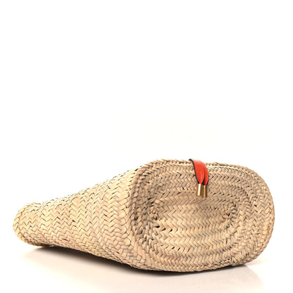 Chloe Raffia Small Grain Calfskin Medium Marcie Basket Orange 4 of 9