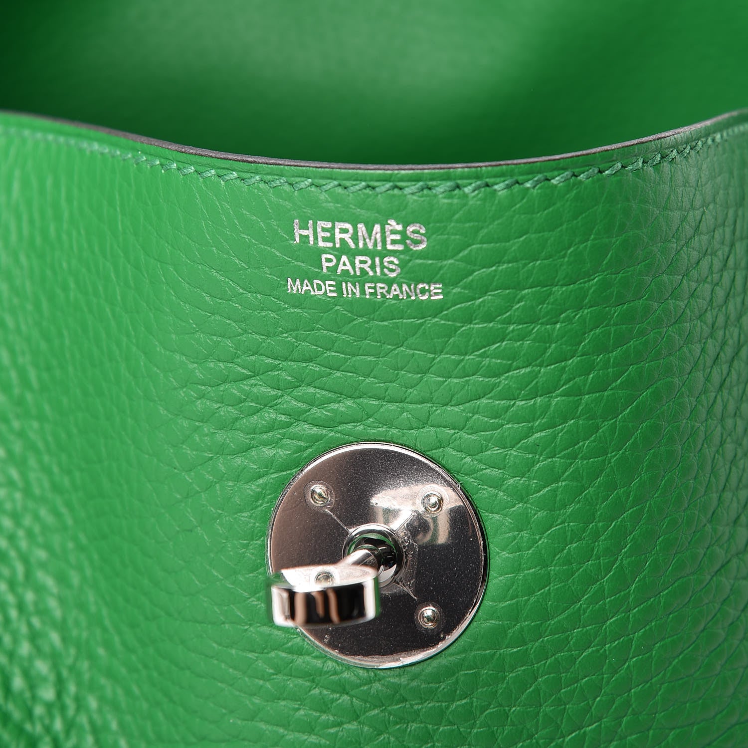 Hermes Taurillon Clemence Lindy 34 Bamboo 6 of 13