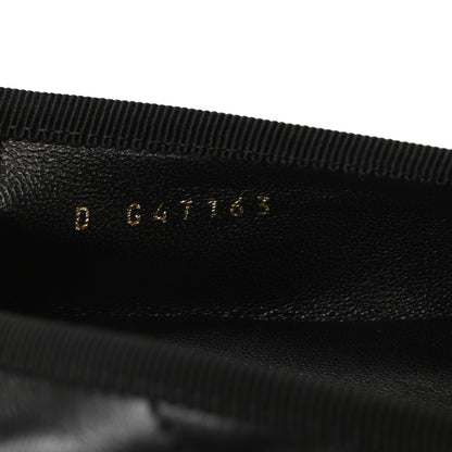Chanel Lambskin Quilted CC Cambon Ballet Flats 38.5 Black White 9 of 10