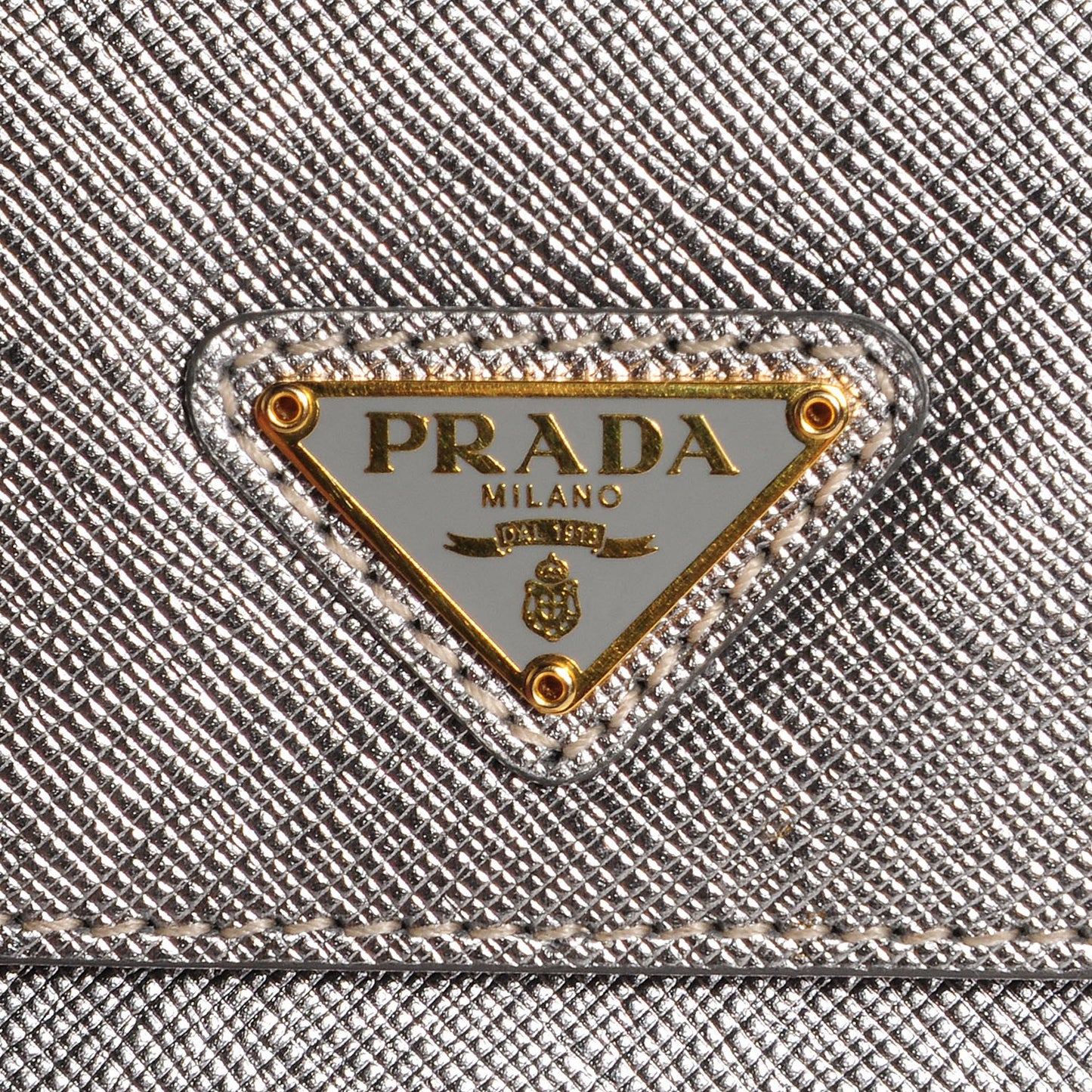 Saffiano Shoulder Flap Silver