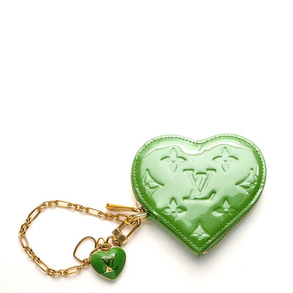 Louis Vuitton Vernis Heart Coin Purse Vert Tonic 1 of 5