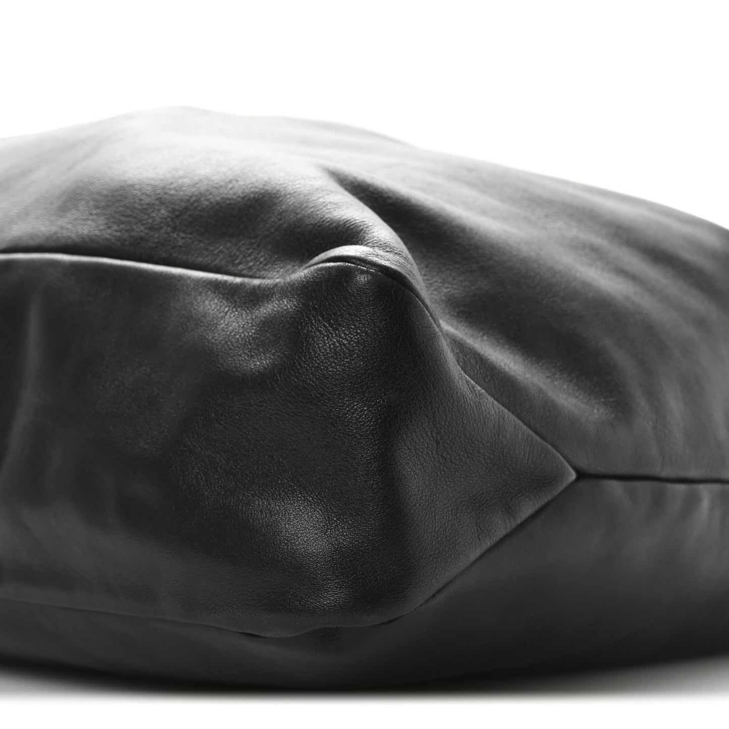Calfskin Large Horsebit Chain Hobo Black