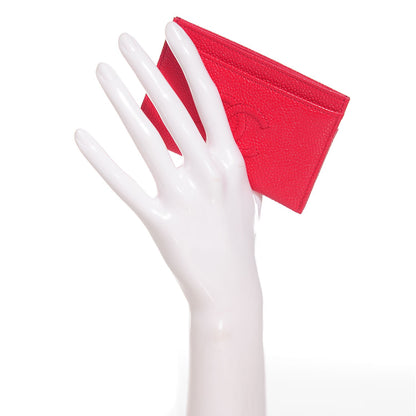 Chanel Caviar Timeless CC Card Holder Red 2 of 8