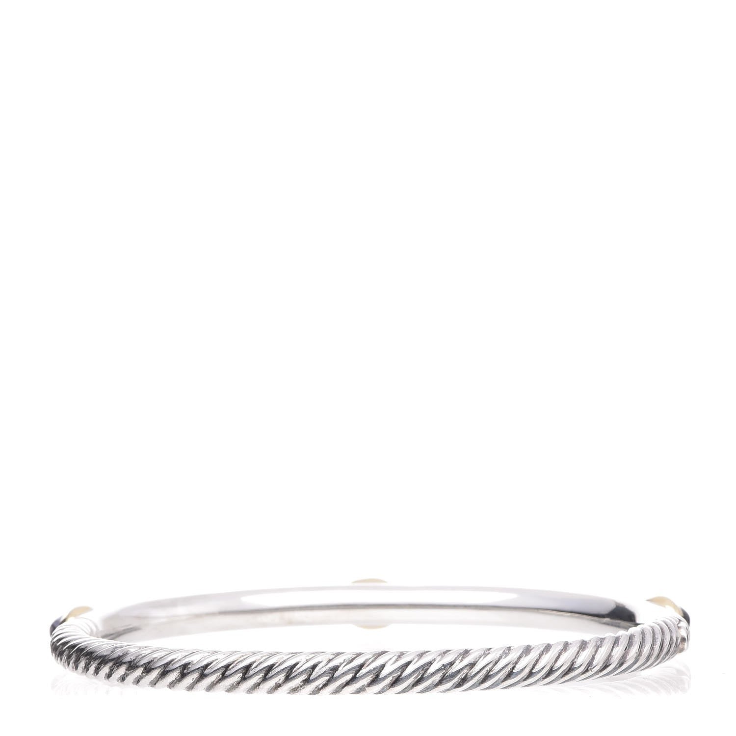 David Yurman Sterling Silver Turquoise Amethyst Renaissance Bangle 3 of 4