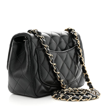 Chanel Lambskin Quilted Mini Square Flap Black 3 of 11