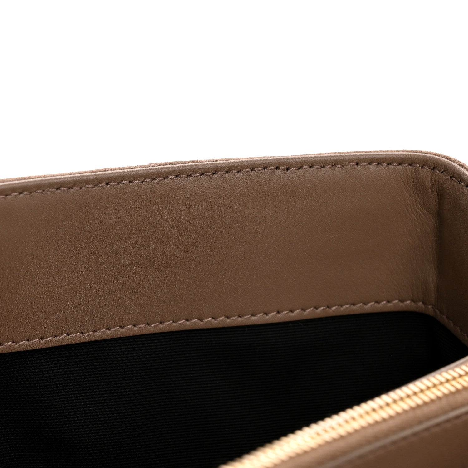 Saint Laurent Suede Y Quilted Monogram Medium Loulou Chain Satchel Taupe 11 of 12