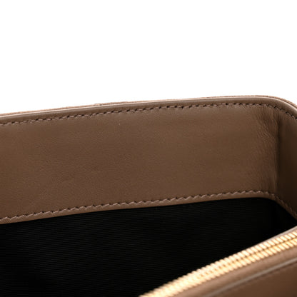 Saint Laurent Suede Y Quilted Monogram Medium Loulou Chain Satchel Taupe 11 of 12