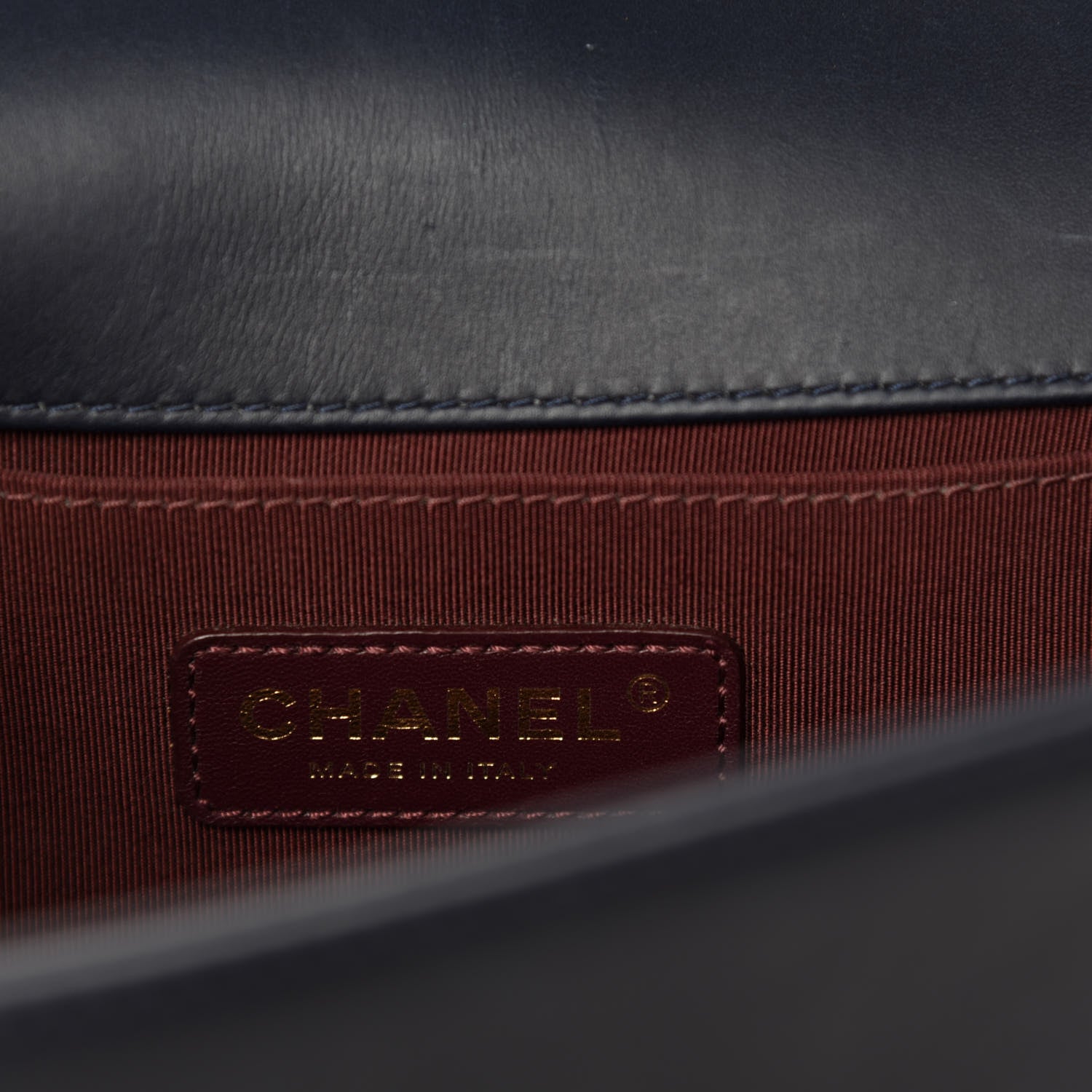 Chanel Caviar Suede Calfskin Chevron Medium Boy Flap Navy 12 of 14