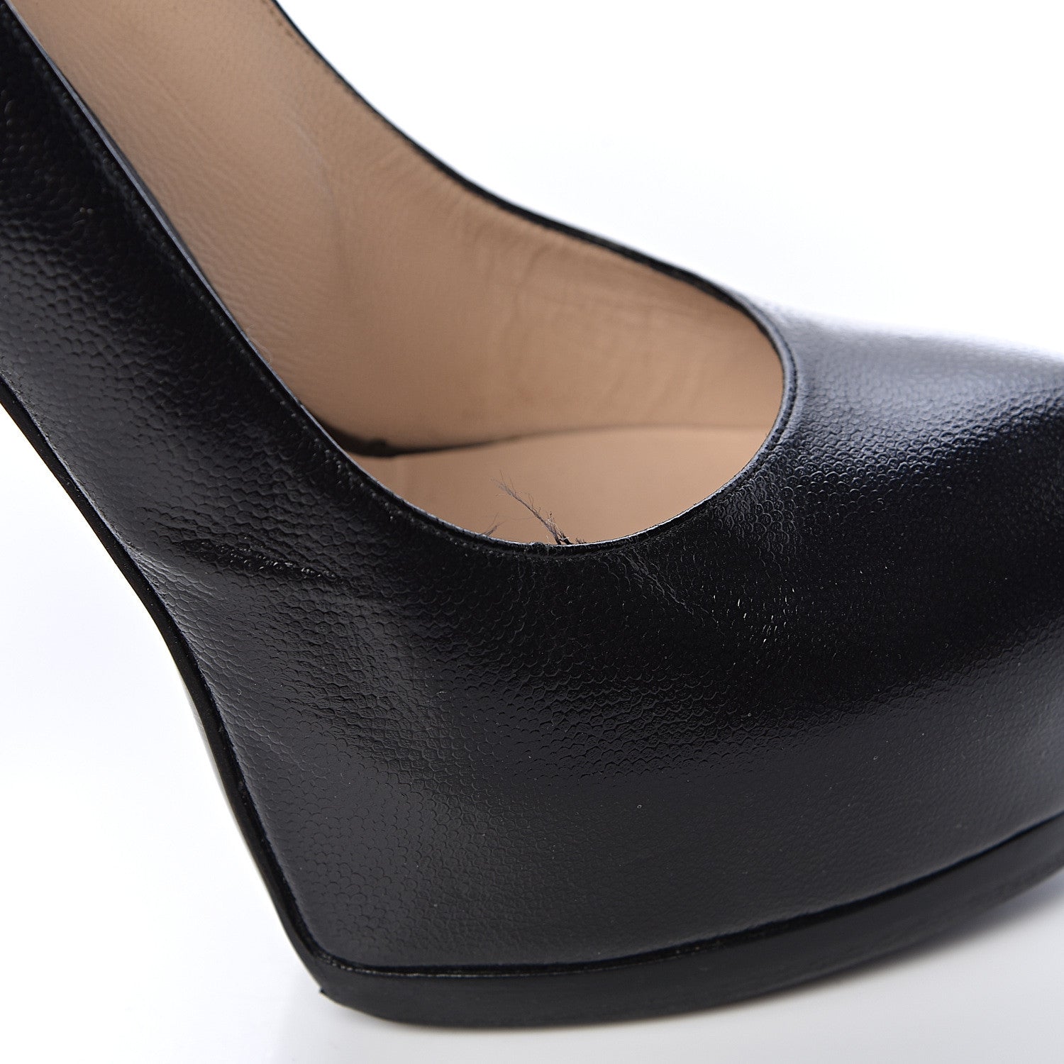 Saint Laurent Vernigolf Tribtoo 105 Platform Pumps 37 Black 11 of 12