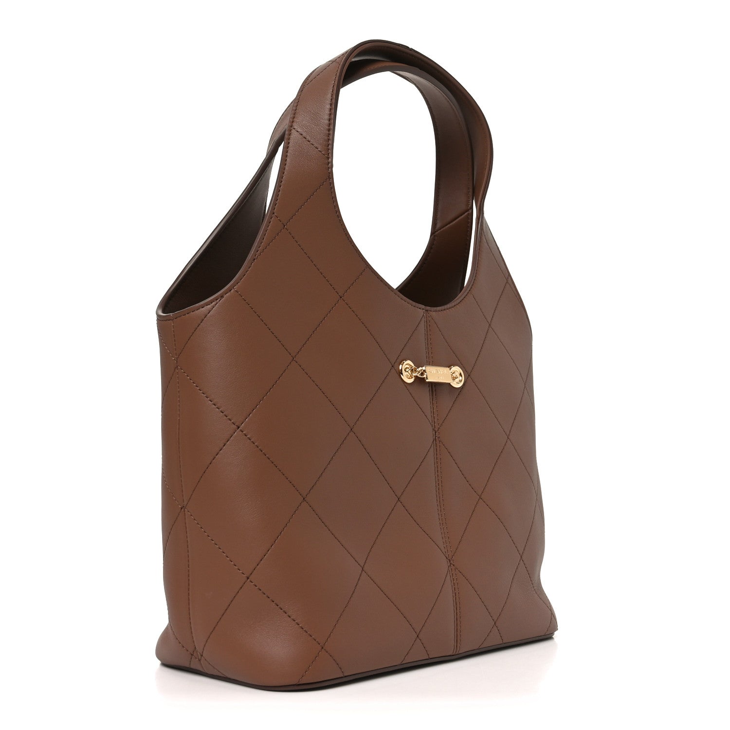 Chanel Calfskin Quilted Small Shopping Bag Brown 4 of 21