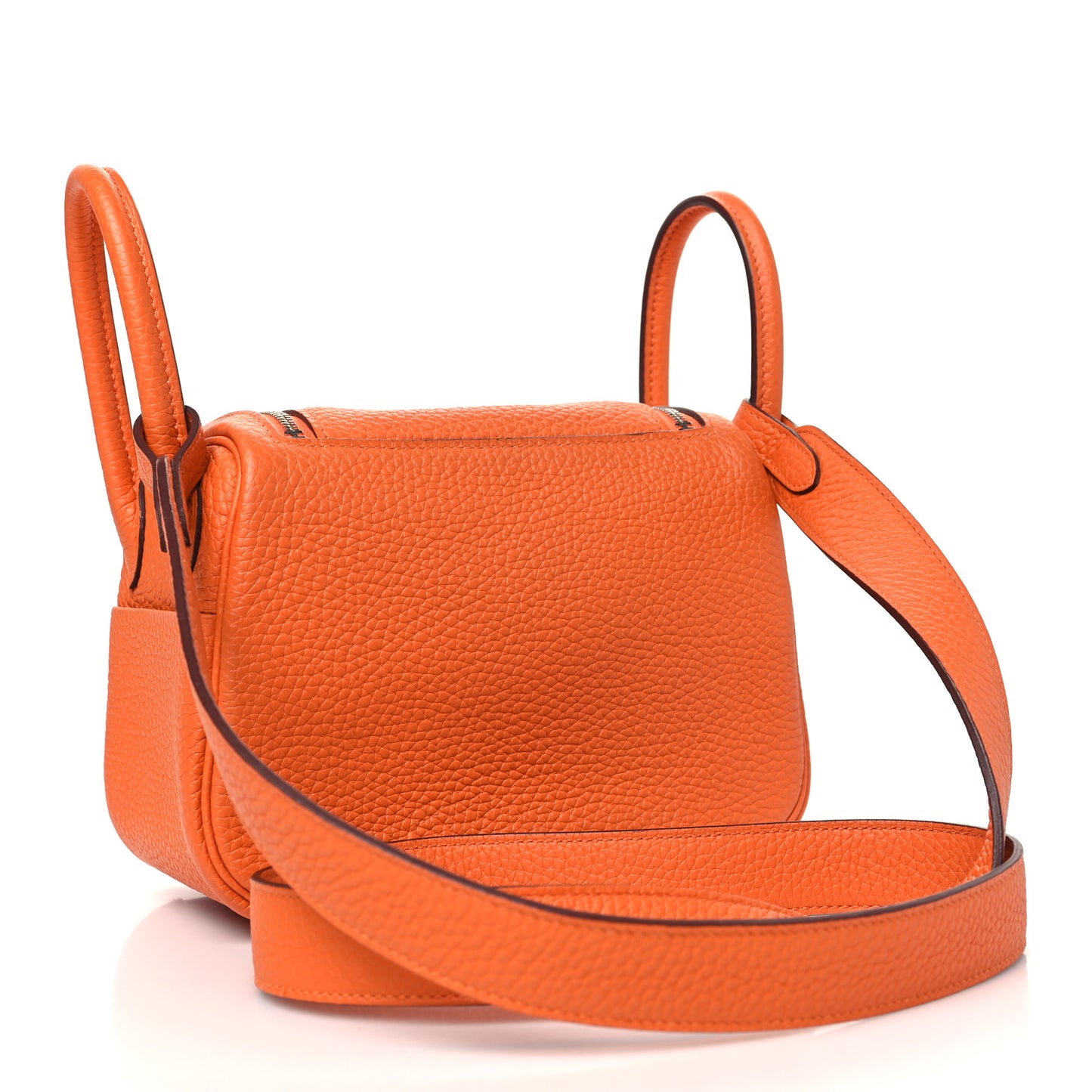 Taurillon Clemence Mini Lindy 20 Orange Minium