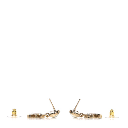 Chanel Pearl Enamel CC Drop Earrings Black 3 of 5