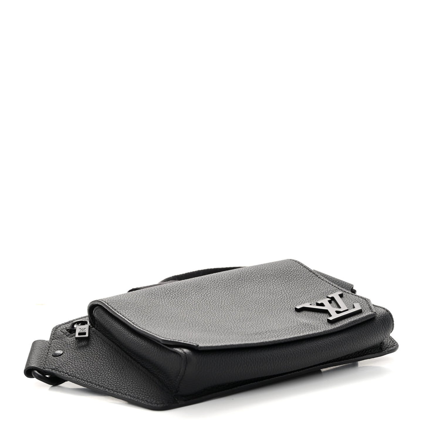 Grained Calfskin Aerogram Takeoff Sling Black
