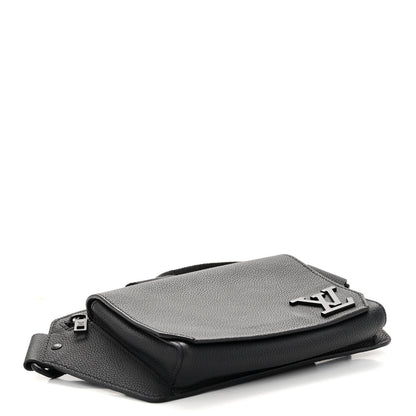 Louis Vuitton Grained Calfskin Aerogram Takeoff Sling Black 4 of 11