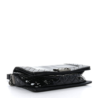 Chanel Patent New Medium Boy Reverso Flap Black 4 of 9