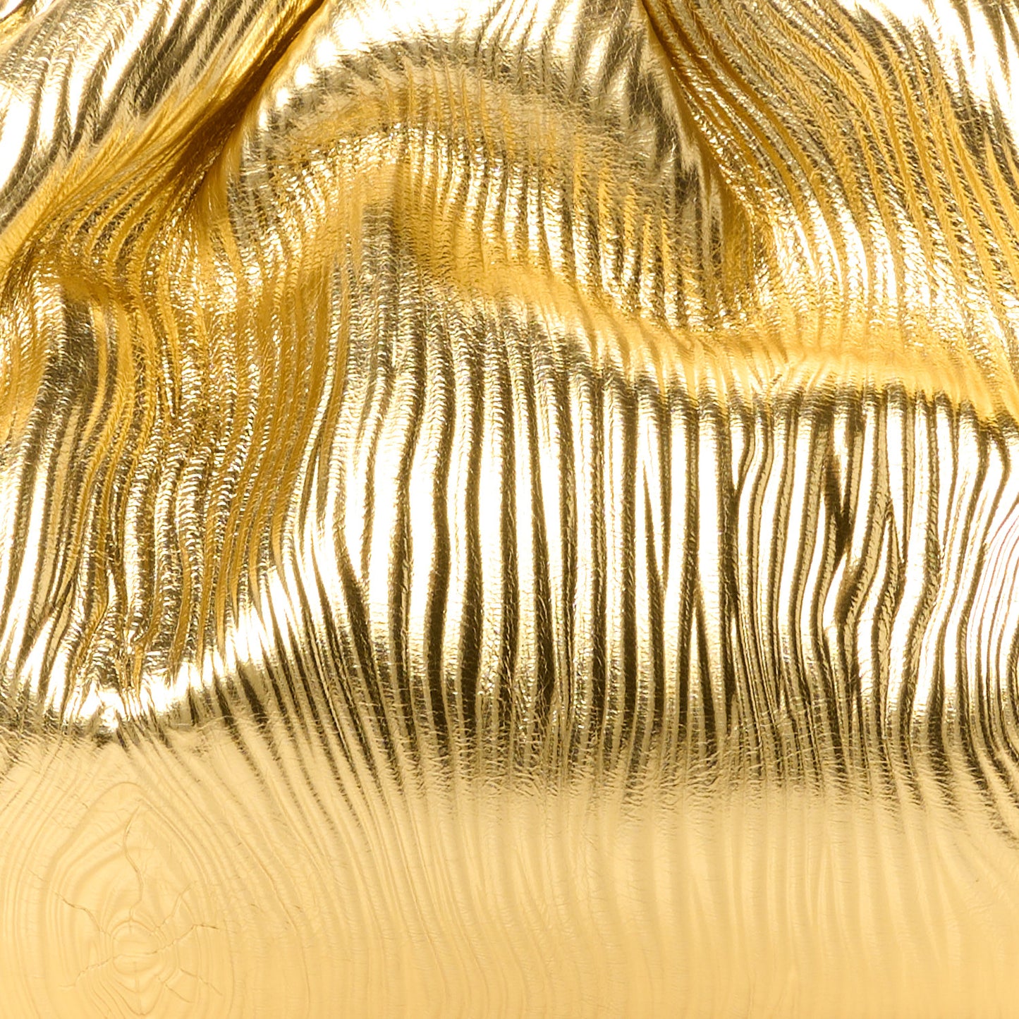 Metallic Bark Calfskin Embossed The Pouch Oversized Clutch Oro
