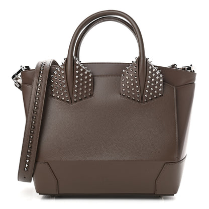 Christian Louboutin Grained Calfskin Studded Large Eloise Satchel Brown 1 of 9