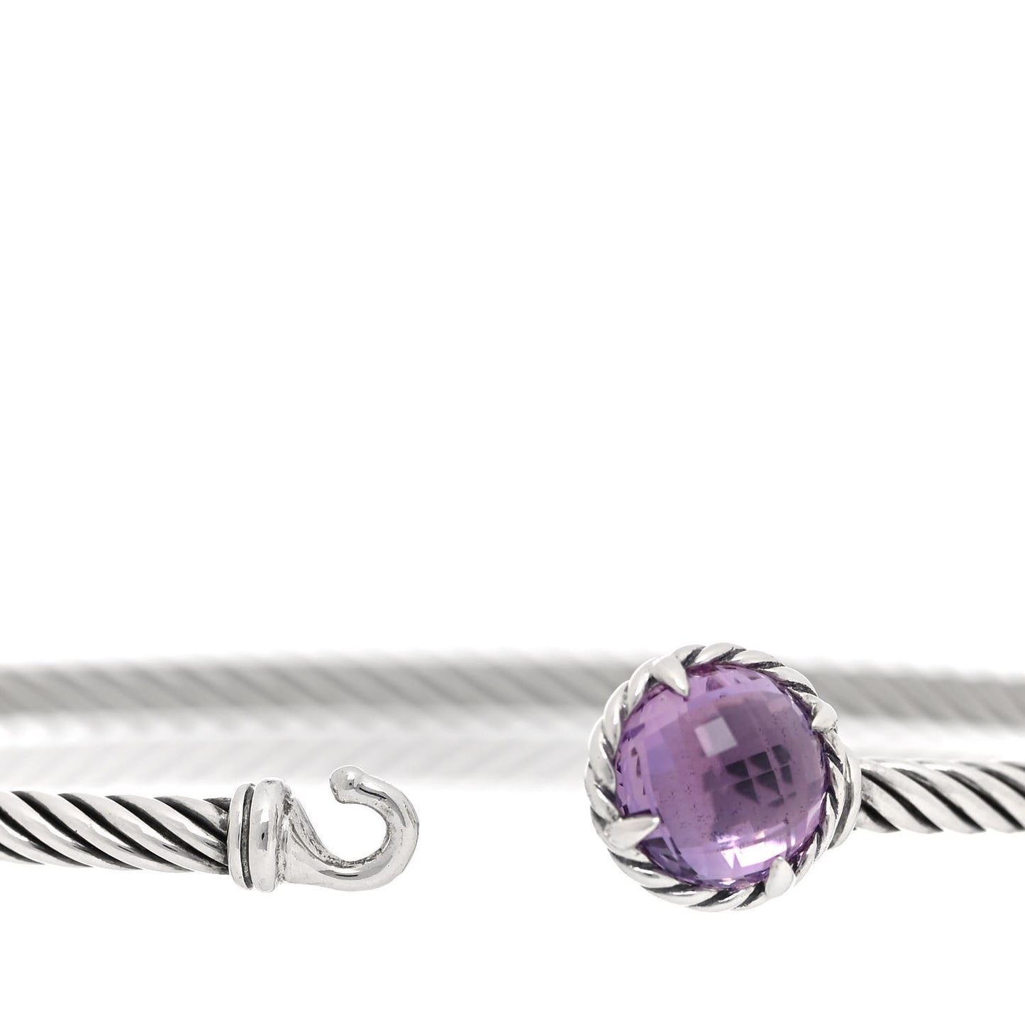 Sterling Silver Amethyst 3mm Chatelaine Bracelet