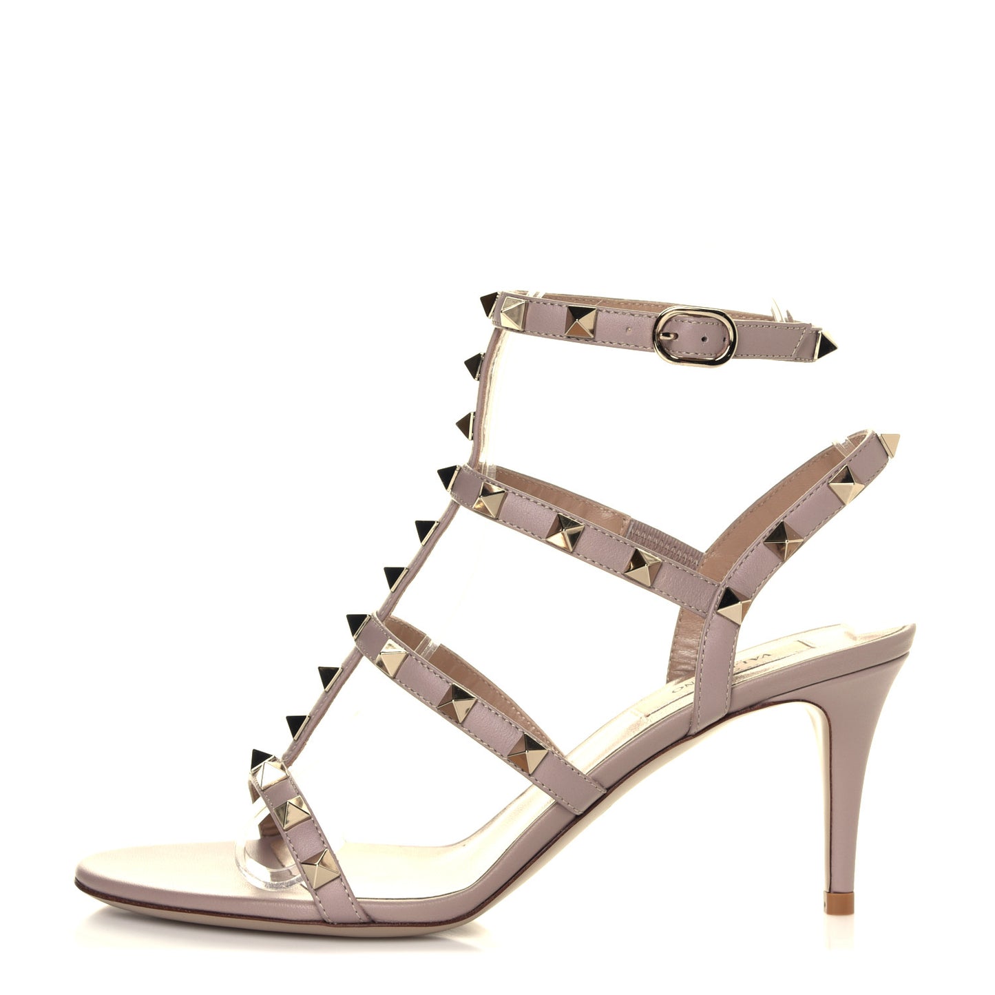 Nappa Rockstud Gladiator 70mm Sandals 37 Poudre