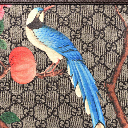 Gucci GG Supreme Monogram Tian Web Medium Flat Messenger Beige Multicolor New Acero 7 of 13