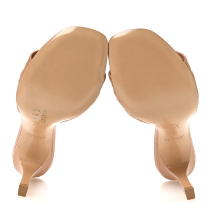 Louis Vuitton Lambskin Embossed Monogram Revival Mules 39 Peche Beige 6 of 8