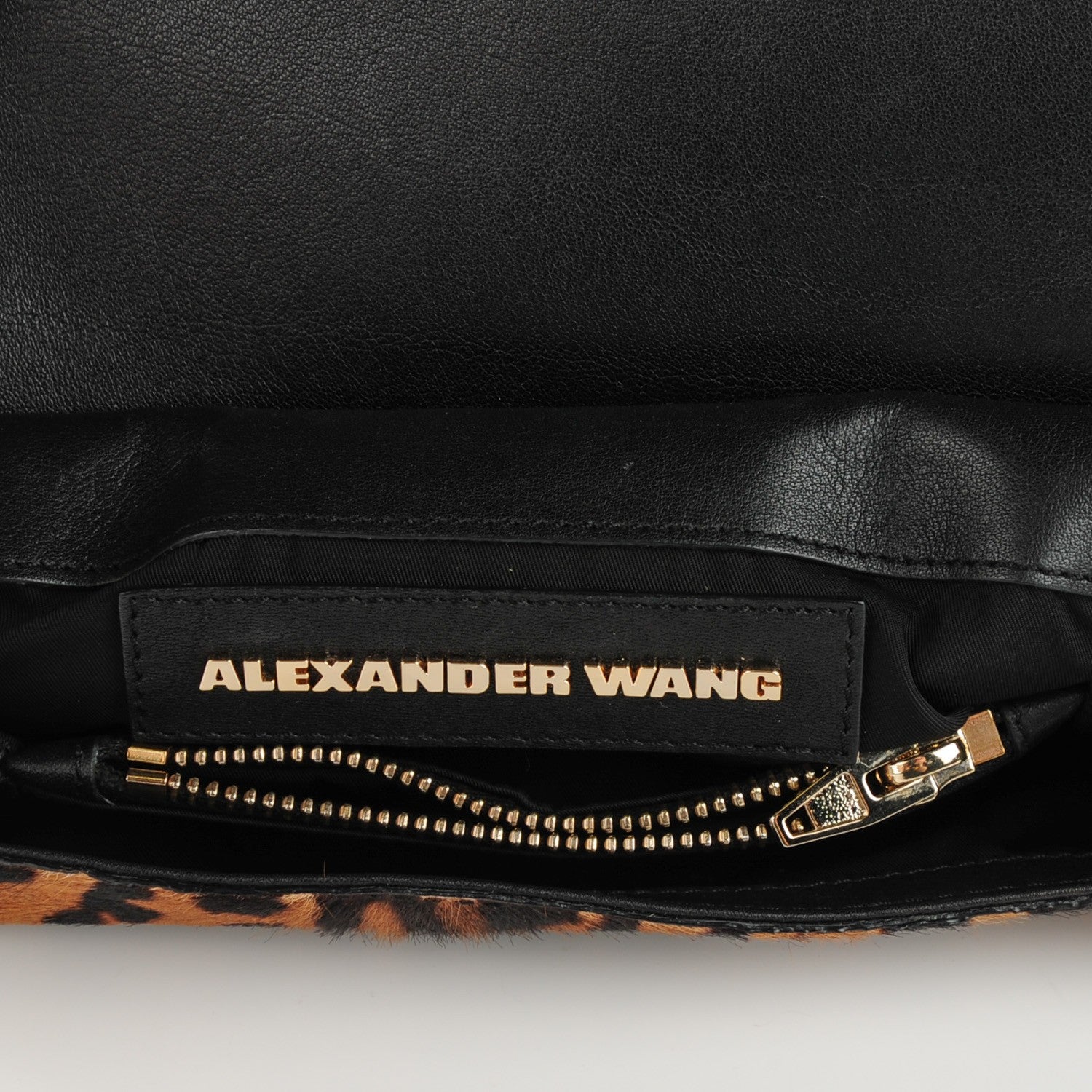 Alexander Wang Leopard Calf hair Small Marion Black Silver Hardware 5 of 7