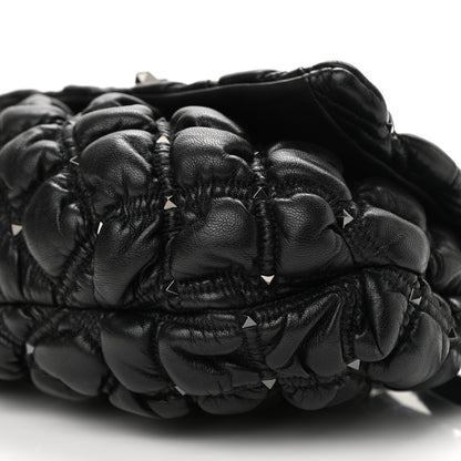 Valentino Garavani Nappa Medium Spikeme Shoulder Bag Black 8 of 9