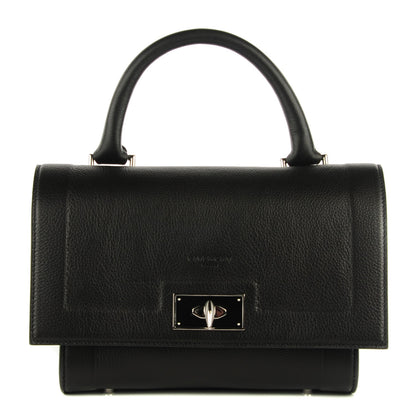 Givenchy Grained Calfskin Mini Shark Lock Satchel Black 1 of 7
