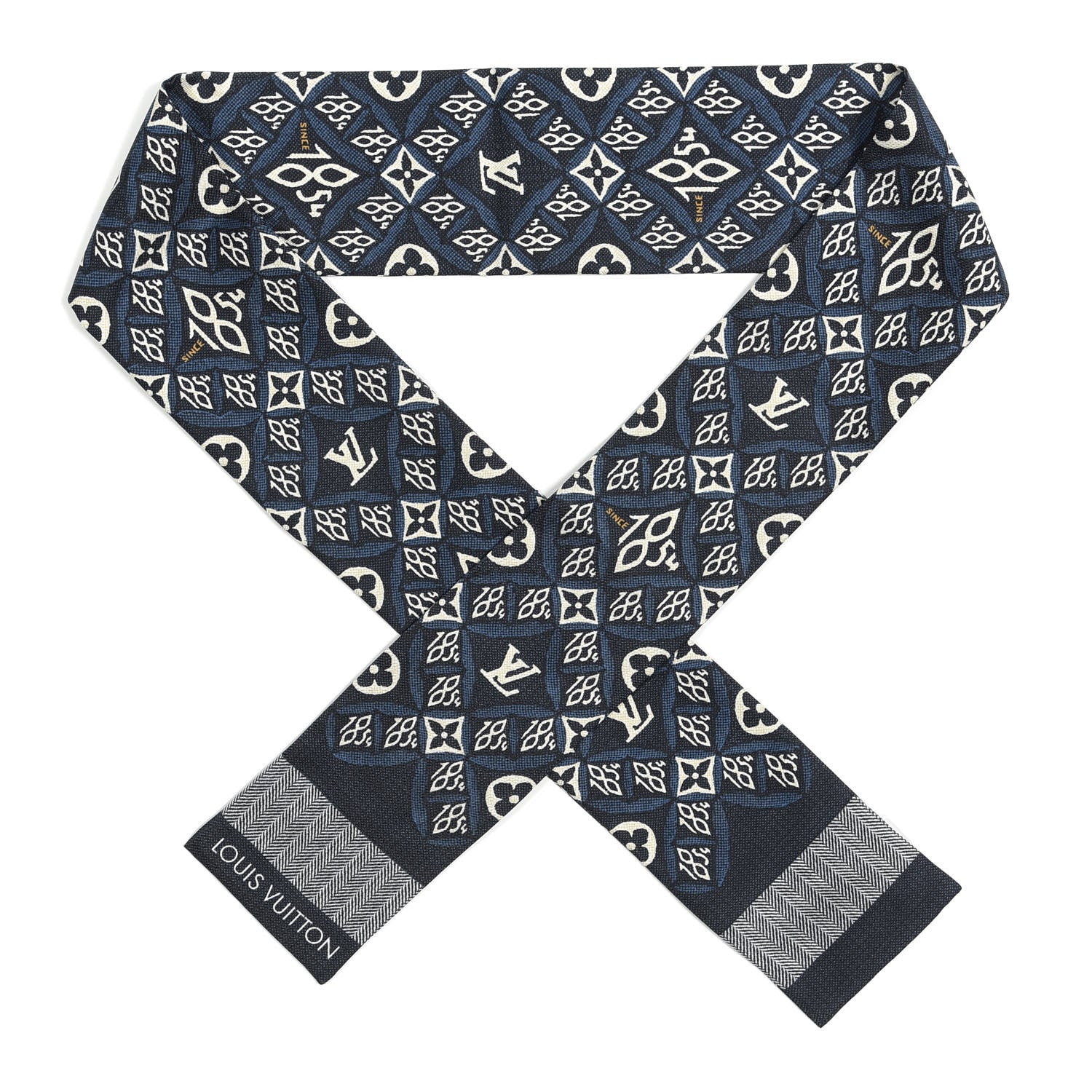 Louis Vuitton Silk Since 1854 Bandeau Blue 1 of 3