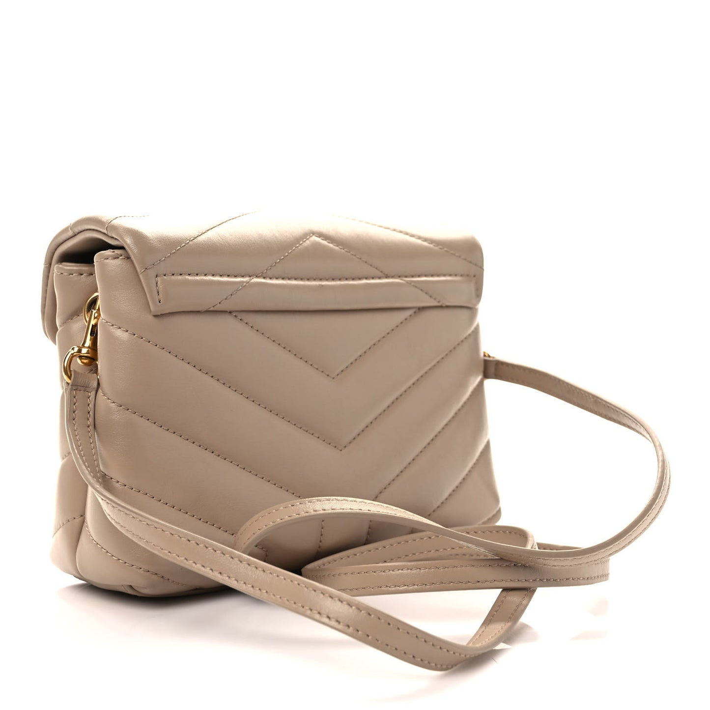 Calfskin Y Quilted Monogram Toy Loulou Crossbody Bag Latte