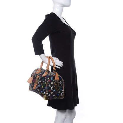 Louis Vuitton Monogram Multicolor Speedy 30 Black 2 of 8
