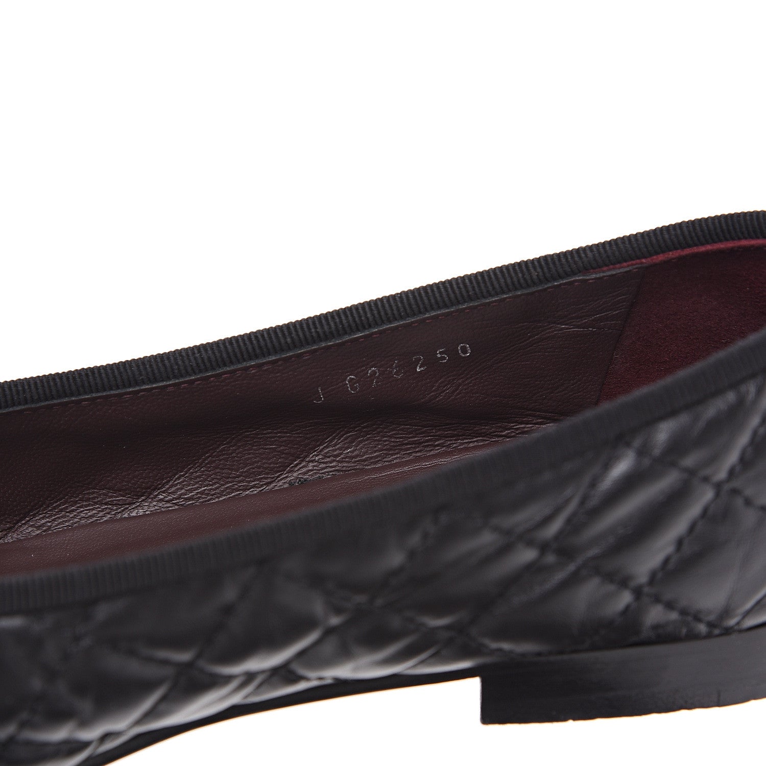 Chanel Aged Calfskin Quilted Cap Toe Ballerina Flats 38.5 Black 8 of 10
