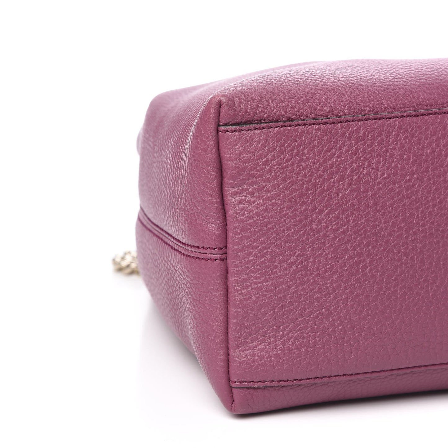 Pebbled Calfskin Medium Soho Chain Shoulder Bag Peonia Flower