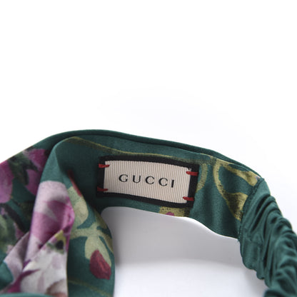 Gucci Silk Blooms Print Duchesse Headband Grass 5 of 8