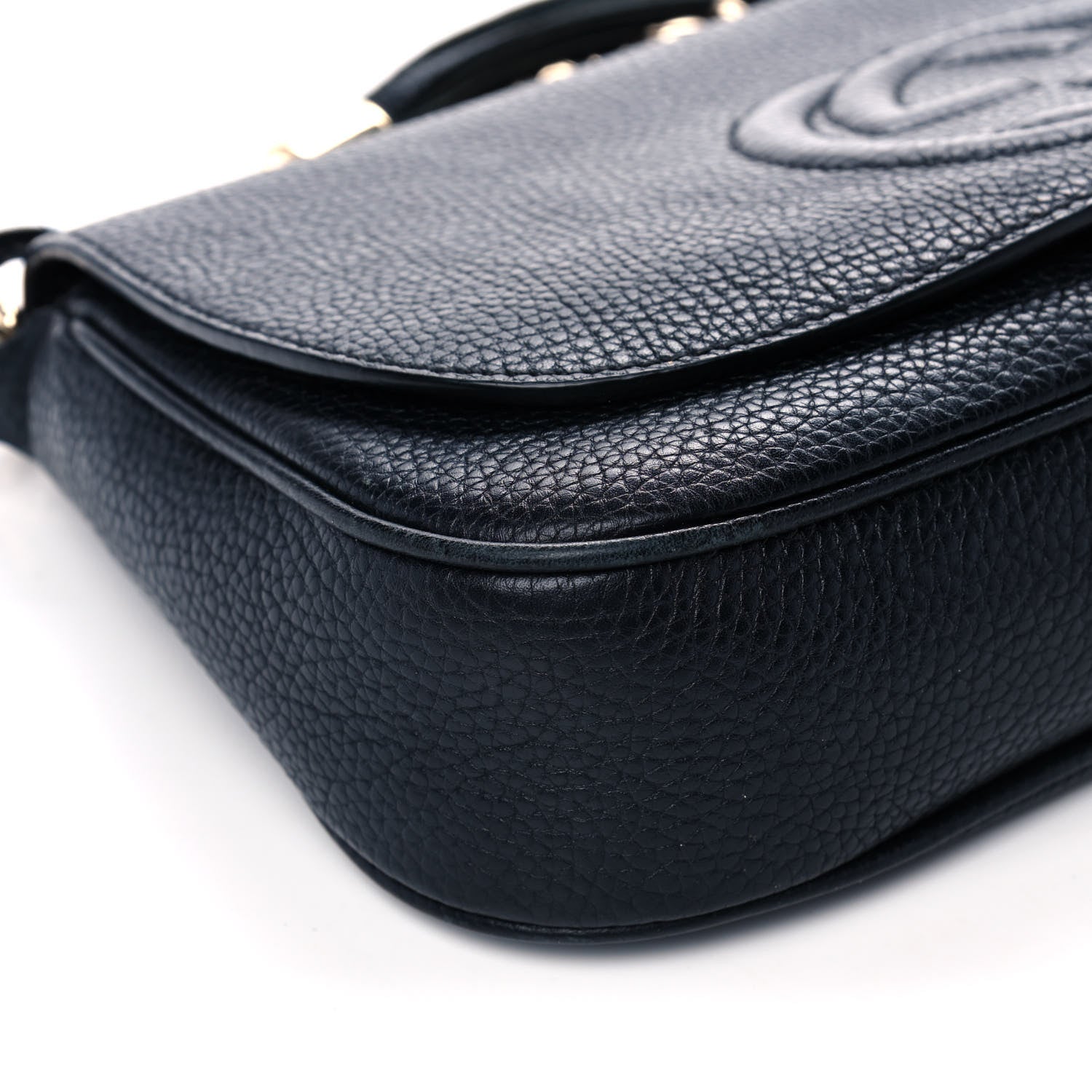 Gucci Pebbled Calfskin Medium Soho Flap Crossbody Black 9 of 13