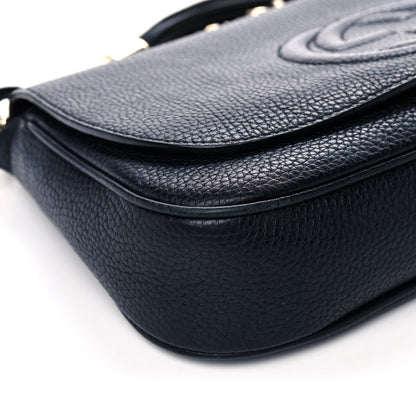 Gucci Pebbled Calfskin Medium Soho Flap Crossbody Black 9 of 13