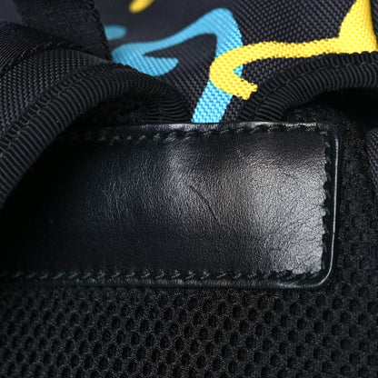 Gucci Techno Canvas GucciGhost Double Buckle Backpack Black New Acquamarine 10 of 10