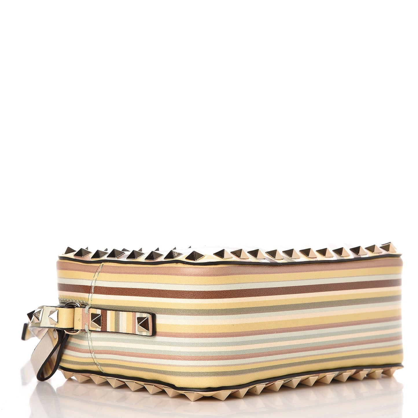 Vitello Native Couture 1975 Rockstud Camera Crossbody Bag Green Multicolor