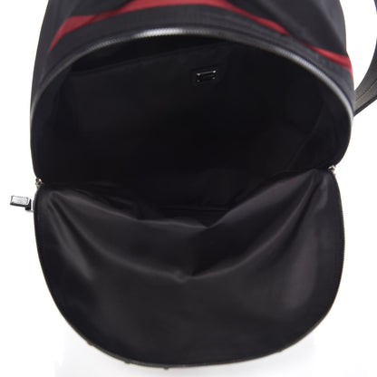 Dolce & Gabbana Nylon Striped Royal King Vulcano Backpack White Black 6 of 6