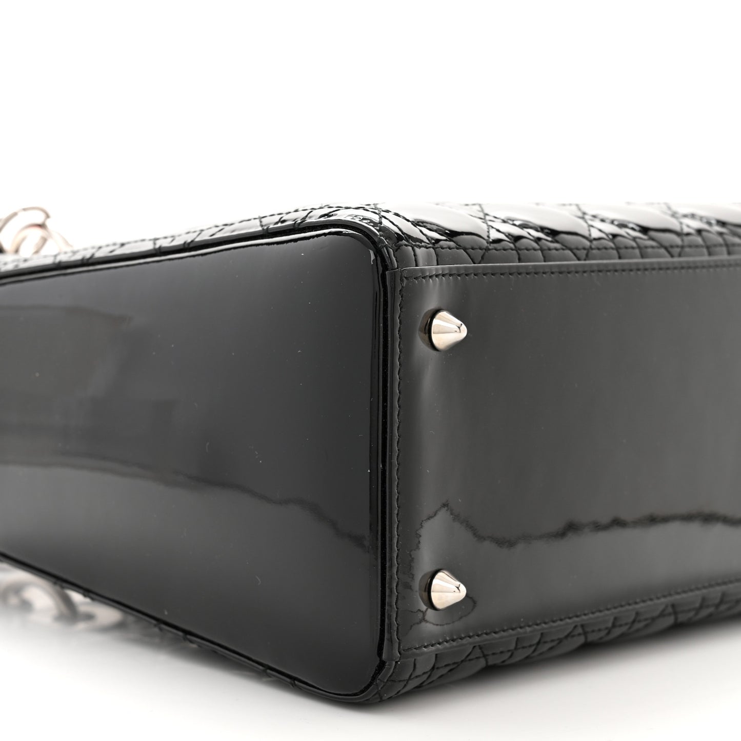 Patent Cannage Medium Lady Dior Black