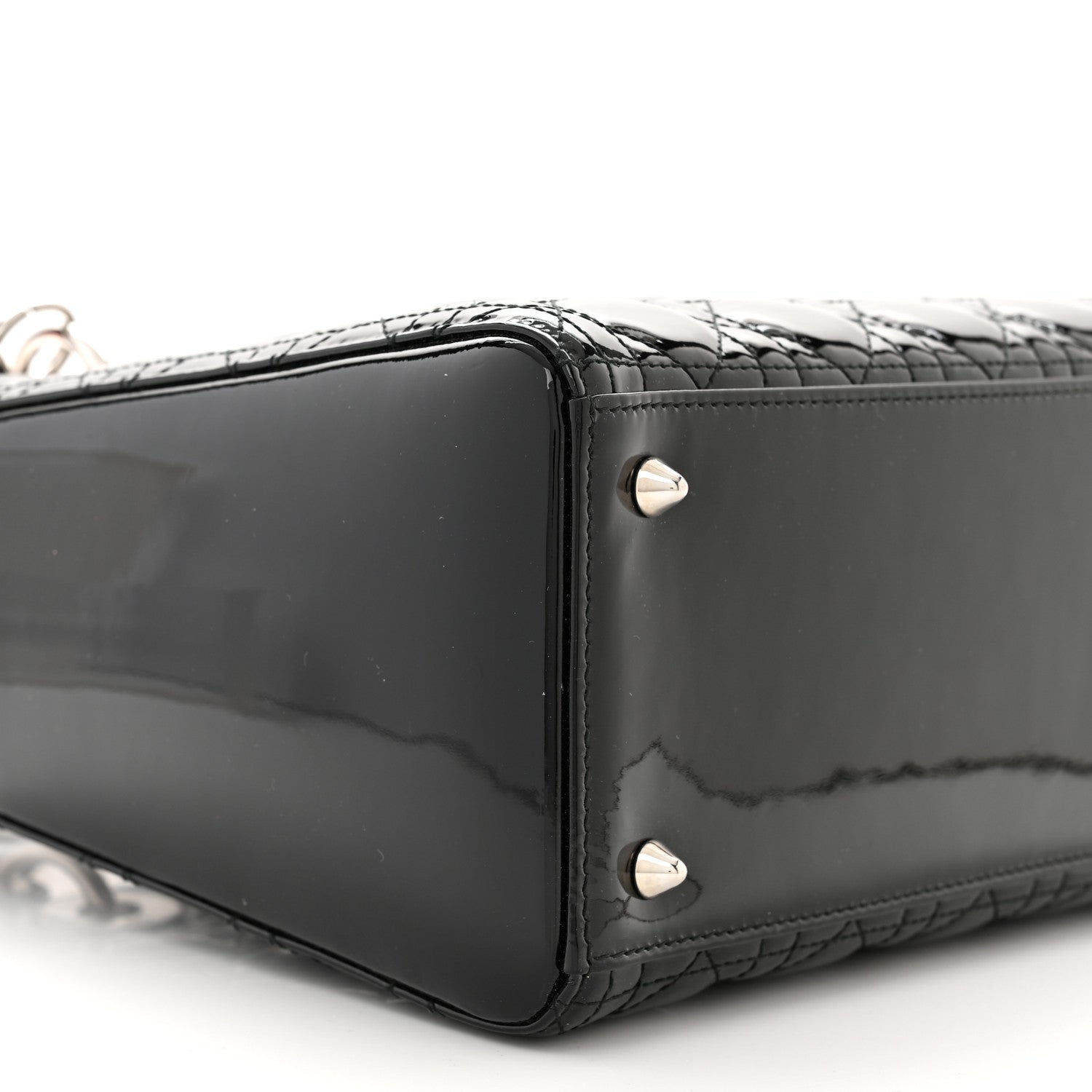 Christian Dior Patent Cannage Medium Lady Dior Black 9 of 10