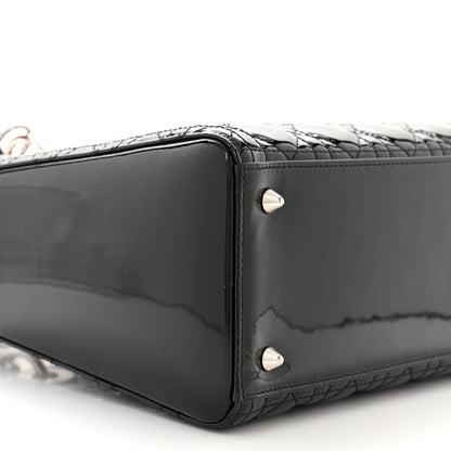 Christian Dior Patent Cannage Medium Lady Dior Black 9 of 10