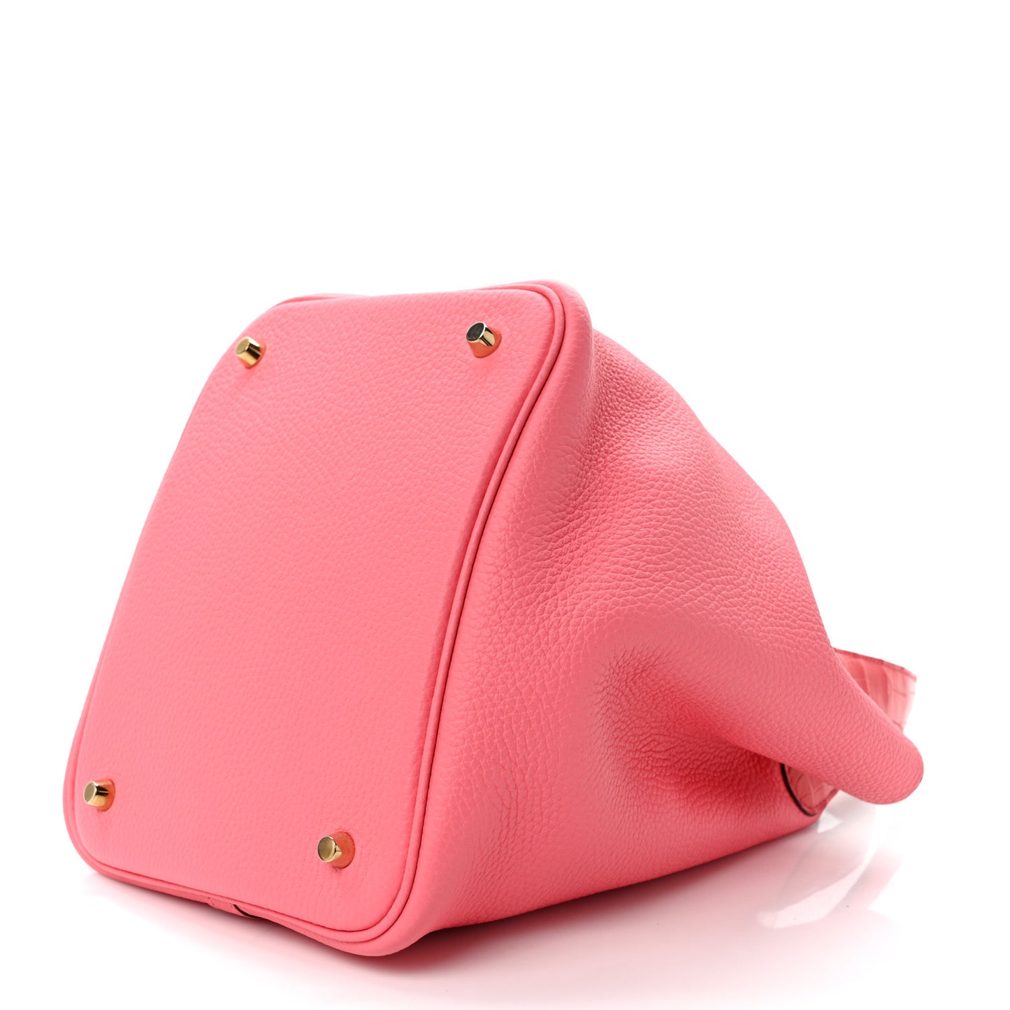 Taurillon Clemence Matte Alligator Picotin Lock Touch 22 Rose Azalee Bougainvillea